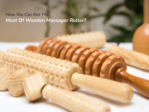 Image shows the different color of wooden massager  